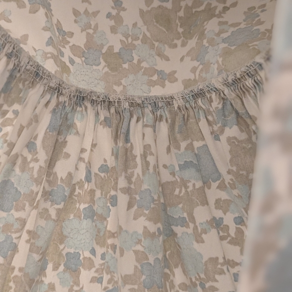 Home-made Button-Down Dress with Floral Blue Accents - Picture 5 of 6